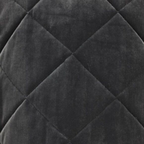 Quilted Vest Jacket Front Zip & Snap Dark Gray/Silver Velour Women's Sz Small - Picture 6 of 8